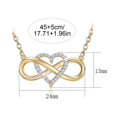 thumbnail image 6 of Infinity Heart Necklace for Women Cubic Zirconia Love Heart Pendant Necklace Romantic Birthday Gifts for Girlfriend Wife, 6 of 8