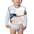 thumbnail image 6 of Susaid Butterfly In Blossoms Zen Print Bibs for Babies Toddlers Adjustable Waterproof Free Soft Durable Bibs for eating with Large Pocket Food Catcher, 6 of 8