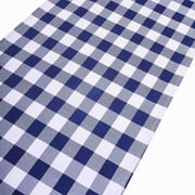 Efavormart 14 x 108 Buffalo Plaid Table Runner Gingham Polyester Checkered Table Runner for Dinner, Outdoor or Indoor Gatherings Table Home Decorations - Black / Red