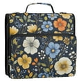 thumbnail image 5 of FORMRS Zipper Binder with Shoulder Strap 1.5-inch Ring 500 Sheet Capacity File Bag, Navy Floral Pattern, 5 of 5