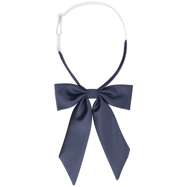 INSPIRE CHIC Women's Bow Ties Solid Color Western Ribbon Pre-Tied Bowties Navy Blue