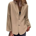 thumbnail image 3 of Hrsba Women's Casual Long Sleeve Sweatshirt Long Sleeved Round Neck Top/shirt Solid Color Long Sleeve Loose Blazer Cardigan Outerwear, 3 of 5