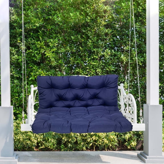 Garden Backyard Seat Cushions,Outdoor Porch Waterproof 3 Seater Chair Cushions with Backrest Thicken Replacement