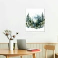 thumbnail image 2 of Nawypu  Framed Canvas Print Wall Art Woodland Nursery Decor Winter Snow Watercolor Pine Tree Forest Nature Modern Art Decorative Landscape Colorful for Living Room, Bedroom, Office Natural, 2 of 4