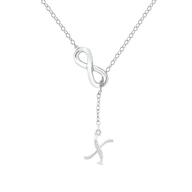 Kcodviy Collier Ras-du-Cou à Franges en Forme de 8 en Argent avec Diamant Collier Initiale pour Femmes Colliers Cœur Colliers en Argent pour Femmes Collier Pendentif pour Hommes A Z 26 Colliers Initiales Alphabet pour Ados Bijoux