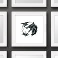 thumbnail image 2 of Gallery Pops The Witcher Season 3 - Witcher Medallion Woodcut Wall Art, White Framed Version, 12" x 12", 2 of 5
