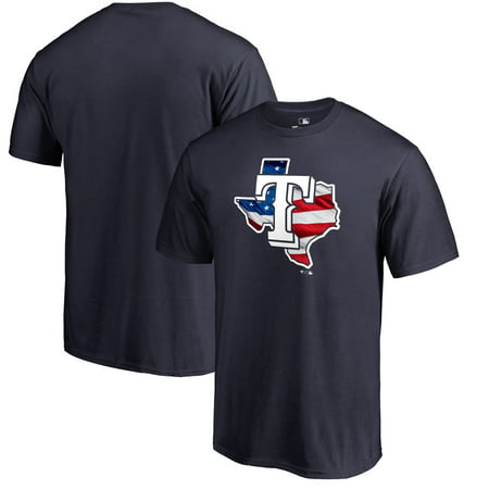 Texas Rangers Fanatics Branded 2019 Stars & Stripes Banner State T-Shirt -