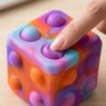 thumbnail image 5 of 2026 Edition Premium Tie-Dye Pop Bubble Cube Squeeze, 3D Silicone Sensory Block Fidget Squeeze, Hand-Pinching Sensory Toys, Soft Squeeze Decompression Dough for Adults, 5 of 5