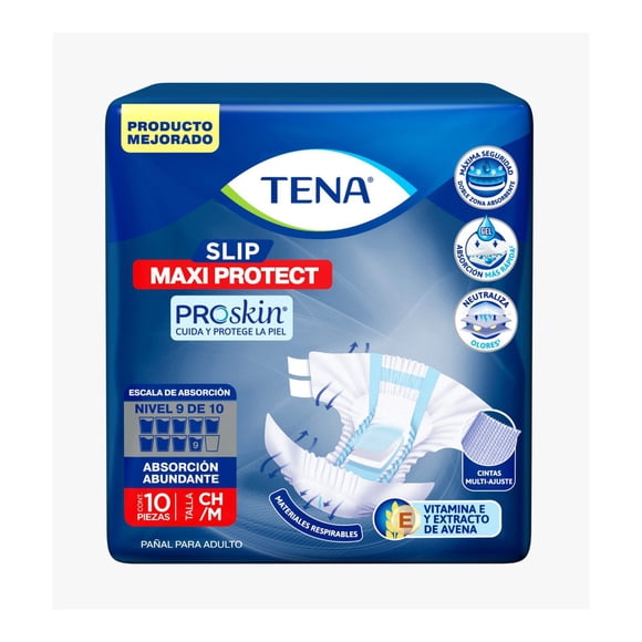 Pañales para adulto Tena Slip Maxi Protect talla chica/mediana 10 pzas