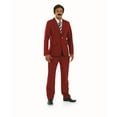 thumbnail image 2 of Fun Shack Mens Newsreader Costume Adult Burgundy Suit 70s TV Movie Fancy Dress Halloween Red XL, 2 of 6