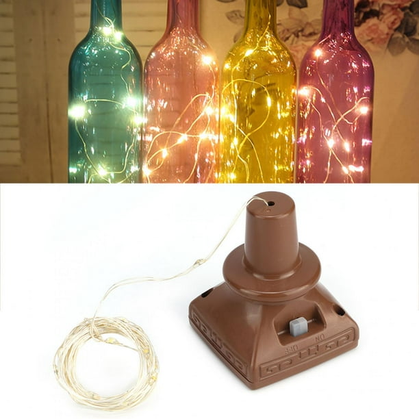 com-four® 6X Lampe pour Bouteilles LED - Guirlande Lumineuse en