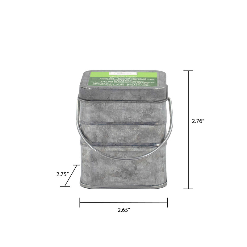 Mainstays Outdoor Citronella Candle, 2 oz Mini Metal Bucket, Single Wick, Up to 11 Hours Burn Time