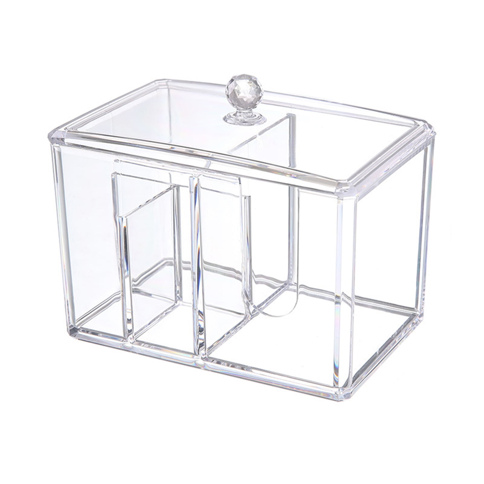 Warkul Cotton Swab Box with Lid Bathroom Jar Makeup