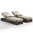 thumbnail image 4 of Opohoro Adjustable Outdoor Rattan Wicker Chaise Lounge Set of 2, Outdoor Reclining Chairs for Garden Pool Backyard Deck, Beige, 4 of 11