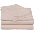 thumbnail image 3 of Top Split Queen 100% Egyptian Cotton 1000 Thread Count, Adjustable Beds -Top Split Queen Sheets Sets (4 Pcs) Split Down 39" inches from The Top - Blush Solid, 18" Deep Pocket, 3 of 8