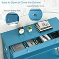 thumbnail image 6 of KOTEK Console Table with Drawer and Storage Shelves, Narrow Sofa Table for Living Room, Easy Assembly, 3-Tier Entryway Table with Storage for Hallway (Blue), 6 of 9