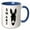 Blue/White, variant on 3drose, Smartass. Knock Out of Donkey Head with Distressed Black Lettering., 11oz Two-tone Green Mug