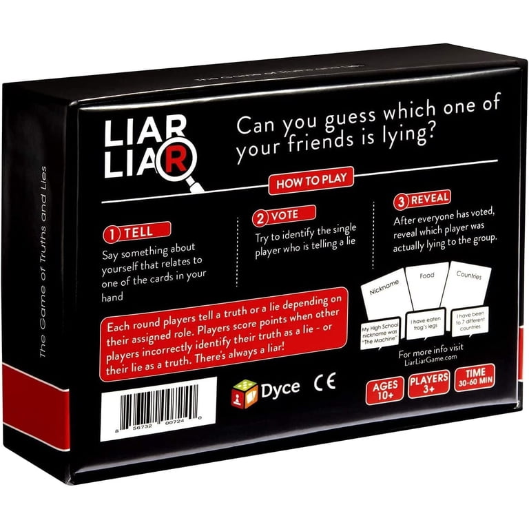 LIAR - The Game of Truth and Lies, 200 Topic Cards - Walmart.com