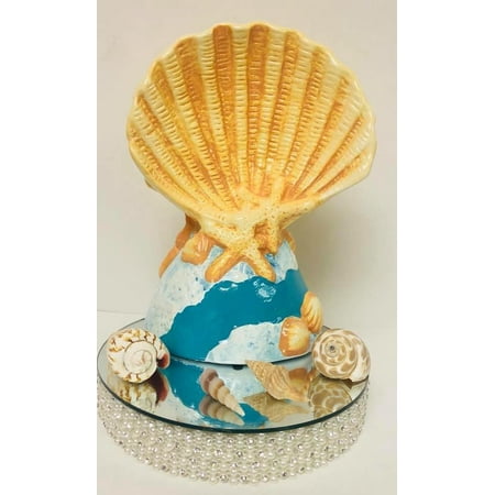 Seashell Nautical Sailor Baby Shower Boy Cake Table Centerpiece