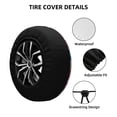 thumbnail image 4 of Bingfone Skulls And Roses Spare Tire Cover Weatherproof Universal Wheel Protectors For Rv Camper Travel Trailer Suv Truck-15 Inch, 4 of 9