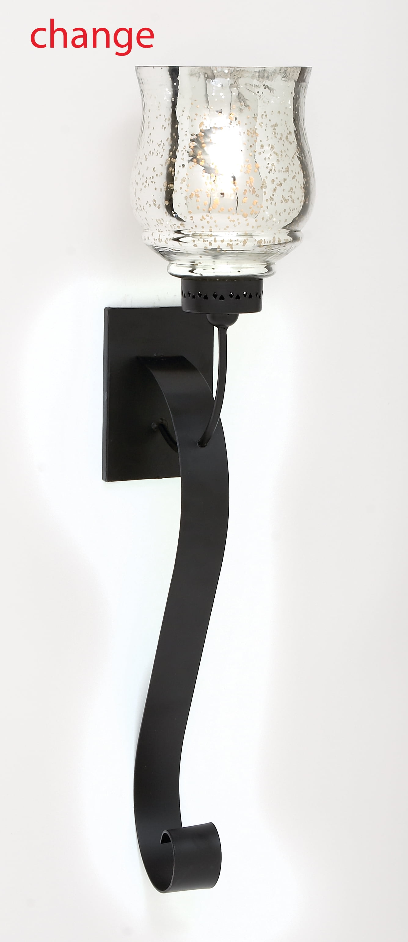 Classic Atrai Metal Glass Wall Candle Sconce