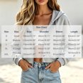 thumbnail image 3 of Warop Womens Full Zip Hoodie with Drawstring and Pockets, Solid Long Sleeve Casual Jacket Top, Everyday Wear for Fall Winter, 3 of 5