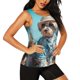thumbnail image 2 of Fotbe Stylish Dog in Denim Outfit Blusas Sin Mangas para Mujer – Estilo Casual, Corte Suelto, Slim-Fit, Cuello Redondo Deportivo, Tops de Verano para Gimnasio y Yoga-Medium, 2 of 7