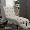 thumbnail image 2 of Baxton Studio Layla Tufted Chaise Lounge in Light Beige and Black, 2 of 5