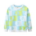 thumbnail image 1 of QUDDERR Chandail en Molleton à Manches Longues pour Filles Imprimés Mignons Pull Printemps Automne Col Rond pour 2-7 Ans, 1 of 9