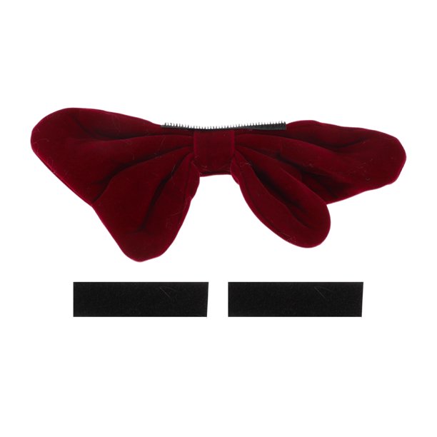 Accesorios para Casco de Motocicleta Decoración Lazo 3D para Cascos de Motocicleta Bicicleta Esquí Tela Roja Stickers 1 Juego