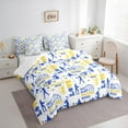 thumbnail image 3 of Manfei Sport Volleyball 7pcs Bedding Comforter Set,Eat Sleep Volleyball Queen Bedding Sets Super Cozy,Ball Gamer Queen Sheet Sets,Microfiber Sport Room Decorative,Reversible, 3 of 7