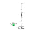 thumbnail image 2 of AoneJewelry 1.00 Carat Emerald Shape Created Emerald and Diamond Ring In 10K Solid Rose, White & Yellow Gold, 2 of 6