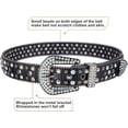 thumbnail image 4 of Dream Apparel Rhinestone Belt for Men and Women, Western Cowgirl Cowboy Bling Studded Diamond Belt Faux Leather Belt for Jeans Pants Dress, 4 of 7