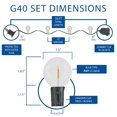thumbnail image 4 of Novelty Lights 25 Feet G40 LED Patio String Lights with 25 Bulbs, Warm White, Weather Resistant and Shatterproof Replaceable Plastic Globe Bulbs, White Wire, 4 of 8