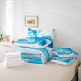 thumbnail image 4 of YST Blue White Marble Comforter Set, 7-Piece, Abstract Aesthetic, Full Size, 4 of 4