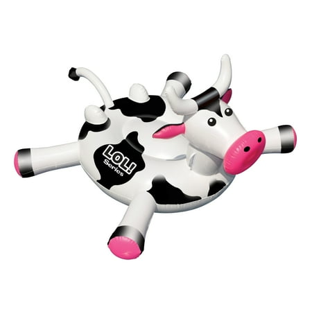 Swimline Kids Giant Ride-on Cow Inflatable Pool Float, Children 7+ Years
