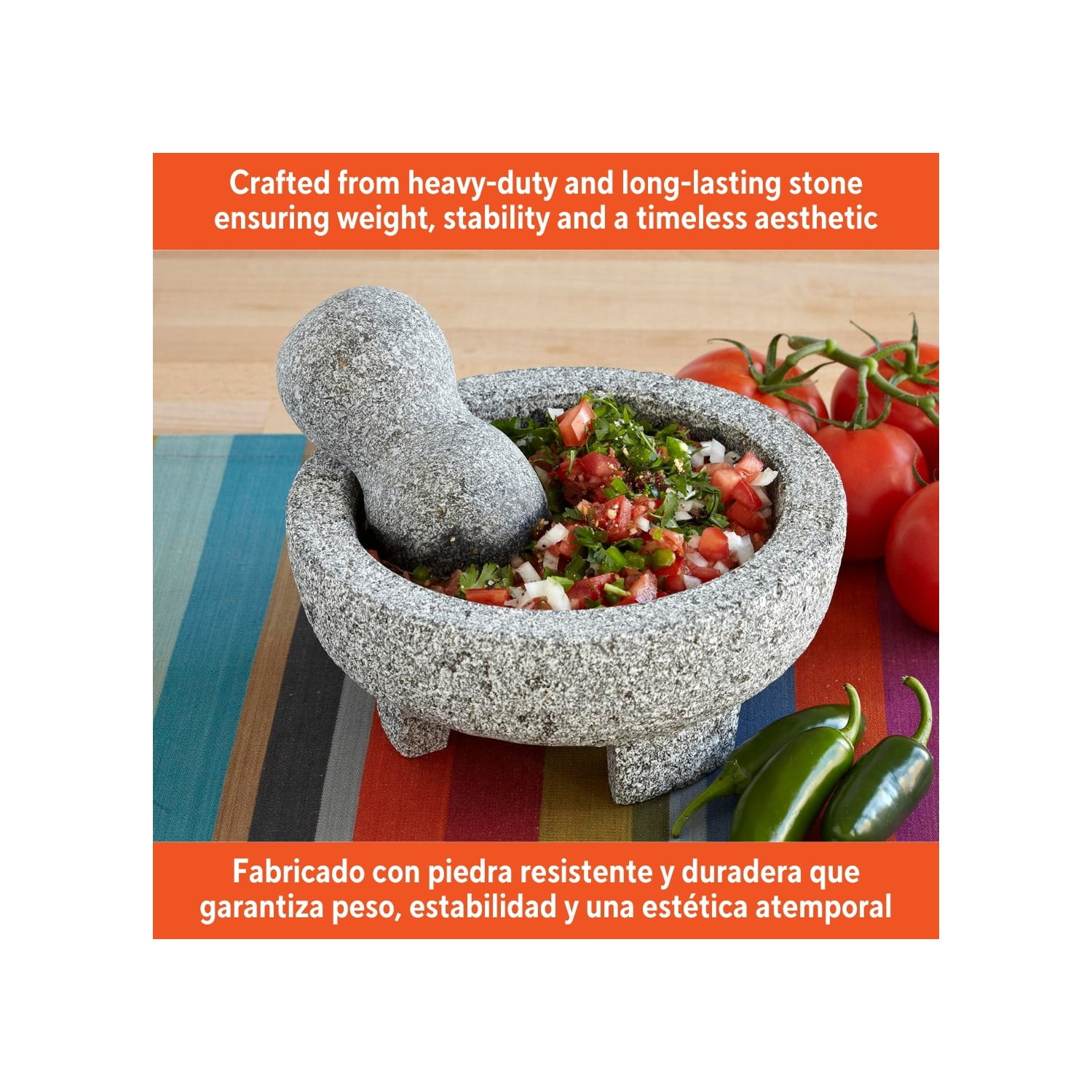 IMUSA  8in Granite Molcajete