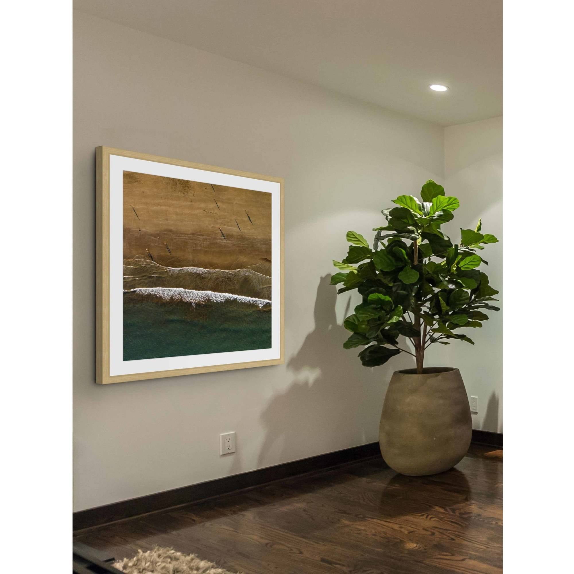 Marmont Hill "Foamy Waves" by Karolis Janulis Framed Painting Print