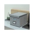 thumbnail image 5 of Upgraded Portable File Organizer Box With Lid With Plastic Slide, Decorative Collapsible Linen Hanging Home/Office Filing System Box For File And Fold, 5 of 5