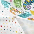 thumbnail image 4 of Metsweet Cartoon Animal Lizard Twin Duvet Cover, Tropical Leaves Twin Bedding, Pink Yellow Teal,2pcs,1 Duvet Cover and 1 Pillowcase, 4 of 6