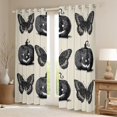 thumbnail image 2 of Castle Fairy Abstract Pumpkin Blackout Curtains Set of 2 (52x84 Each),Flying Butterfly Window Curtains,Happy Halloween Curtains and Drapes,Luxury Teens Bedroom Decor, 2 of 6