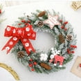 thumbnail image 7 of Artificial Christmas Garland Christmas Flocking Snowflake Rattan 270CM/106IN with Pinecone and Red Berries Mixed Artificial Encryption Falling Snow Rattan, 7 of 7