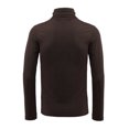 thumbnail image 3 of Unique Bargains Men's Pullover Lightweight Long Sleeve Top Turtleneck T-Shirt 40 Brown, 3 of 6