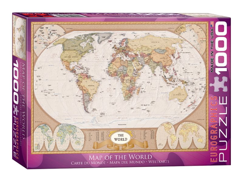 EurographicsPuzzles  Map of the World  jigsaw puzzle  1000 pieces