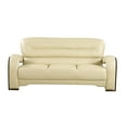 thumbnail image 4 of Titan Furnishings Modern Leather Upholstered Sofa and Loveseat Set in Beige, 4 of 18