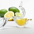 thumbnail image 3 of Hometravel Portable Manual Lemon Squeezer, Transparent Plastic Citrus Juicer for Lemons, Small Hand Held Fruit Squeezing Tool, Compact Kitchen Gadget for Making Fresh Juice at Home, 3 of 8