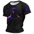 thumbnail image 3 of Mens T-shirts Short Sleeve Crewneck Easter Graphic Tees with Classic Design Everyday Summer Casual T Shirt for Men Black XL, 3 of 3