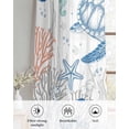 thumbnail image 6 of Ocean Sea Turtle Sheer Curtains 54 Inch Length 2 Panels Set for Living Room/Bedroom, Summer Coastal Beach Starfish Corals Kitchen Curtains Grommet Semi-Sheer Curtains Window Treatments 42"x54"x2, 6 of 7