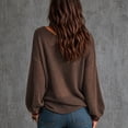 thumbnail image 5 of Womens Scoop Neck Tops Long Sleeve Knit Sweater Pullover, 5 of 5
