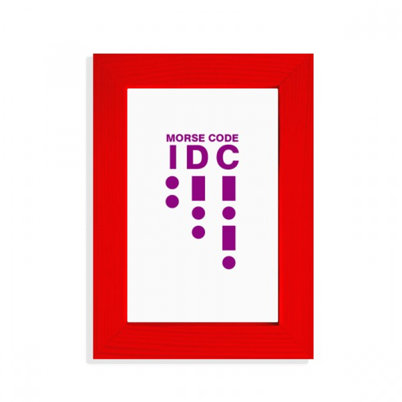 Morse Code Care Dot-line Representation Picture Display Art Red Photo Frame